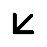 Left Small Down SVG Icon